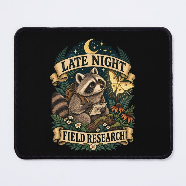 Item preview, Late Night Field Research Raccoon designed and sold by Good Mood Foundry.