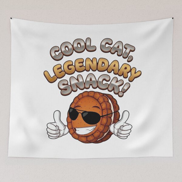 Item preview, Cool Cat Legendary Snack Vintage Cartoon Cookie  designed and sold by CrazySzoopWorld.