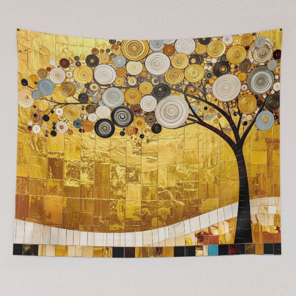 Item preview, Golden Tree of Life in Gustav Klimt Style designed and sold by Vicky Brago-Mitchell®.