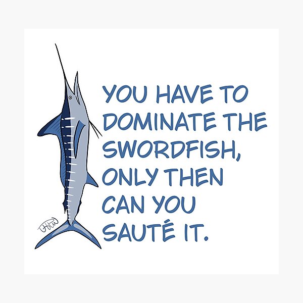 Item preview, Dominate the swordfish designed and sold by MrsWarlock.