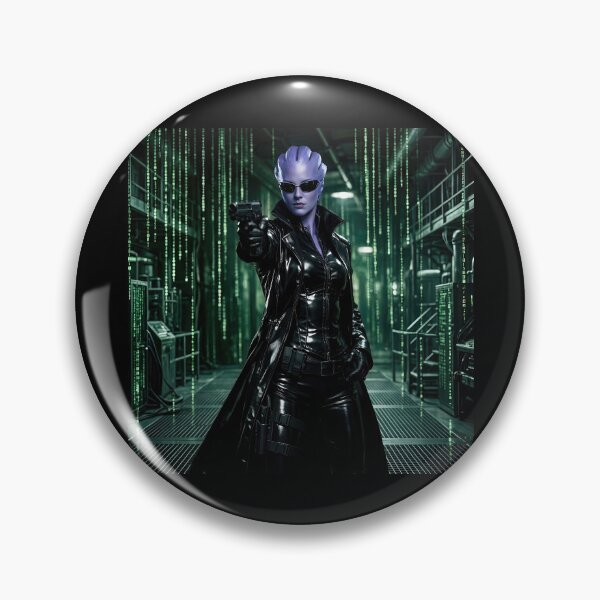 Item preview, Sci-Fi Mashup: Aria T'Loak as Trinity Mass Effect Matrix Art designed and sold by The Funky Sprunki.