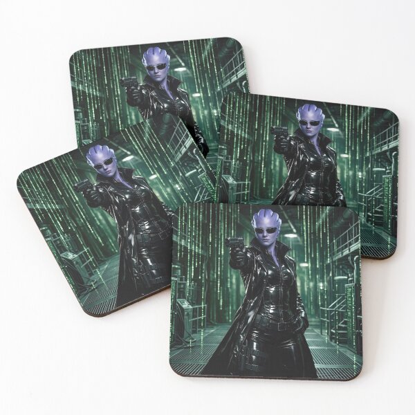 Item preview, Sci-Fi Mashup: Aria T'Loak as Trinity Mass Effect Matrix Art designed and sold by The Funky Sprunki.