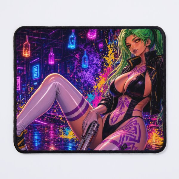 Item preview, Nyx Vex: After Hours – Cyberpunk Neon Bar Girl designed and sold by JackDraws88.