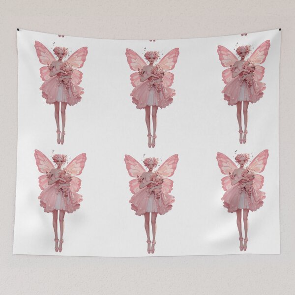 Item preview, Pink Flower Fairy With Butterfly Wings  designed and sold by LC&LCPlatform.
