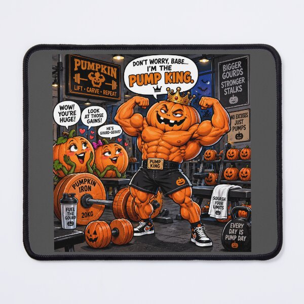 Item preview, Pump King Funny Muscular Pumpkin Gym Halloween designed and sold by Hornace88studio.