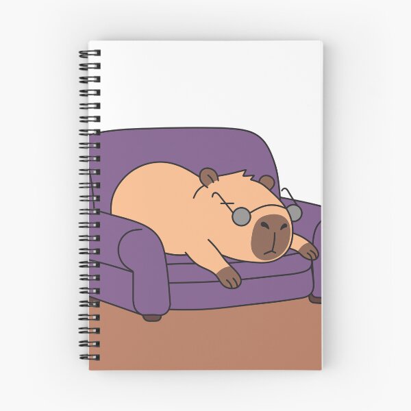 Item preview, Cute Lazy Capybara Chilling on Couch Aesthetic designed and sold by Chonkibao.