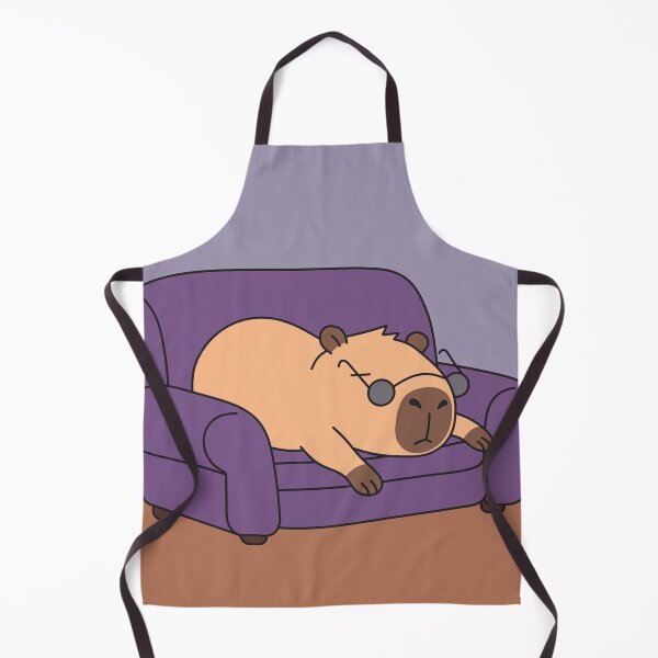 Item preview, Cute Lazy Capybara Chilling on Couch Aesthetic designed and sold by Chonkibao.