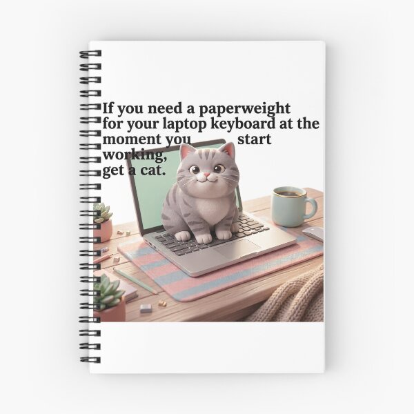 Item preview, If you need a paperweight for your laptop keyboard at the exact moment you start working, get a cat. designed and sold by jrzvibe.