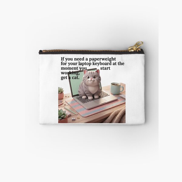 Item preview, If you need a paperweight for your laptop keyboard at the exact moment you start working, get a cat. designed and sold by jrzvibe.