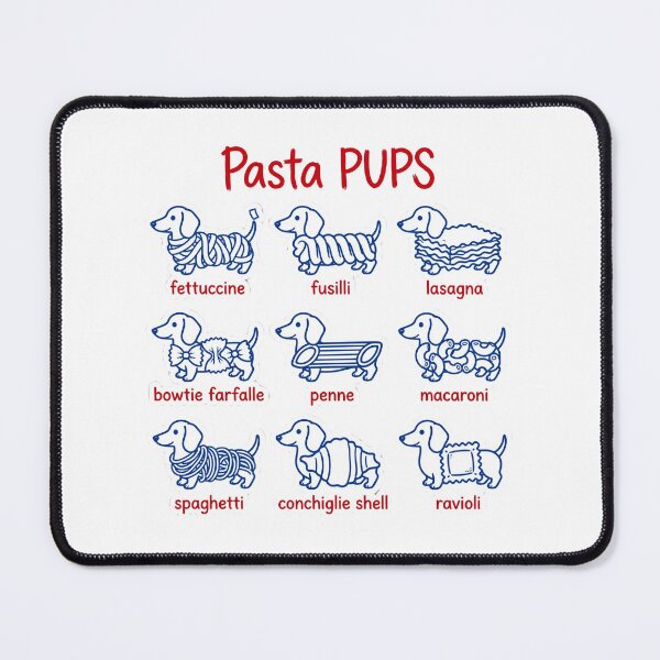 Item preview, Pasta Pups Funny - Fusilli Lasagna Fettuccine Penne Spaghetti Dachshund designed and sold by Yassinejayed.
