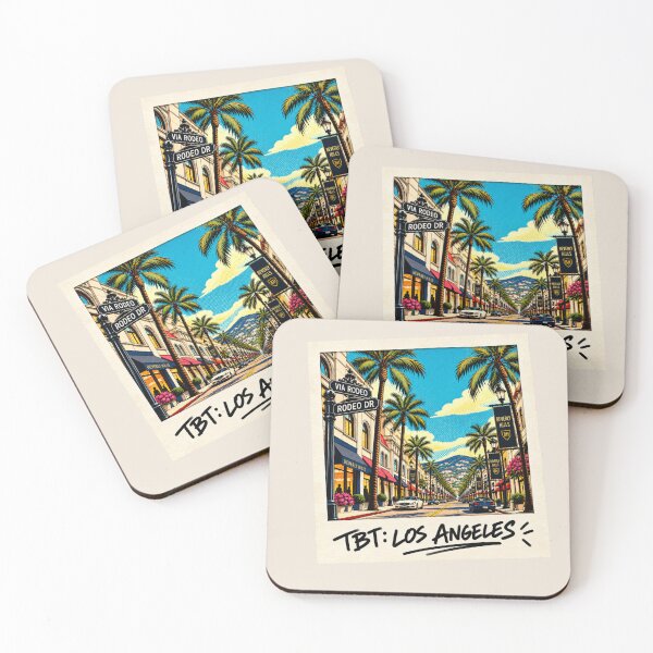 Item preview, TBT: Los Angeles – Rodeo Drive, Beverly Hills – Vintage Polaroid Pop Art designed and sold by ByJeffro.