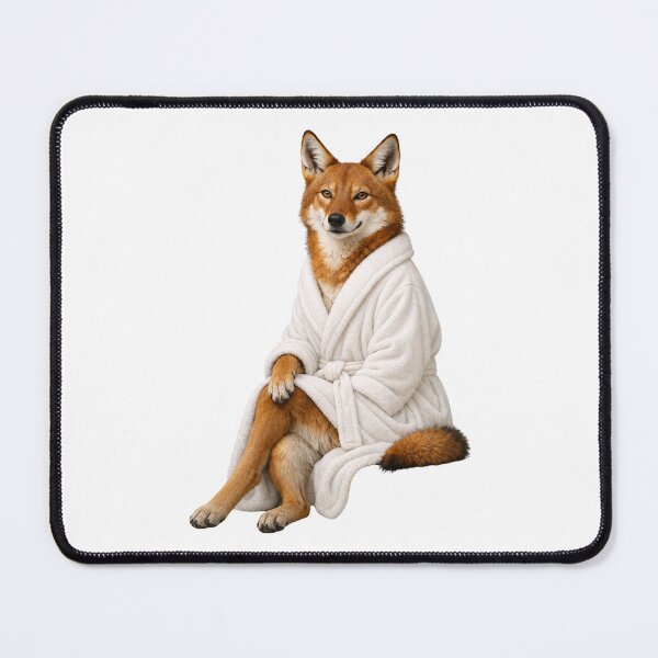Item preview, Ethiopian Wolf Fluffy Bathrobe designed and sold by Sillytoe.