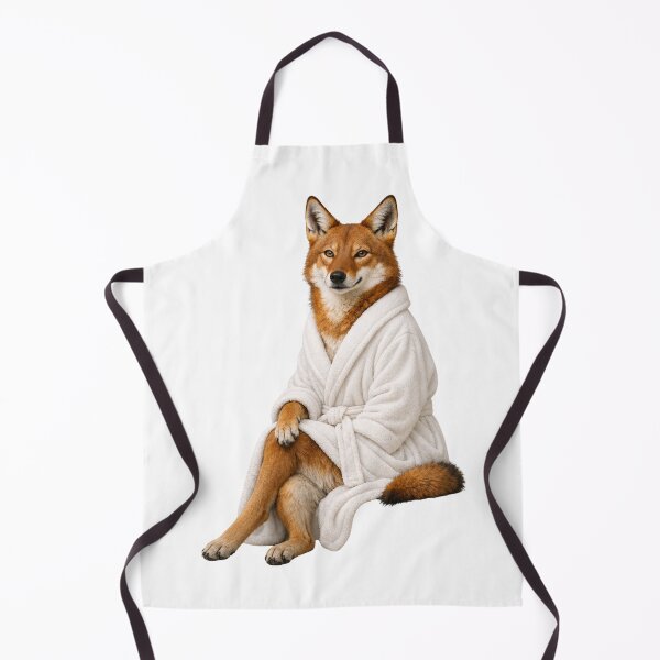 Item preview, Ethiopian Wolf Fluffy Bathrobe designed and sold by Sillytoe.