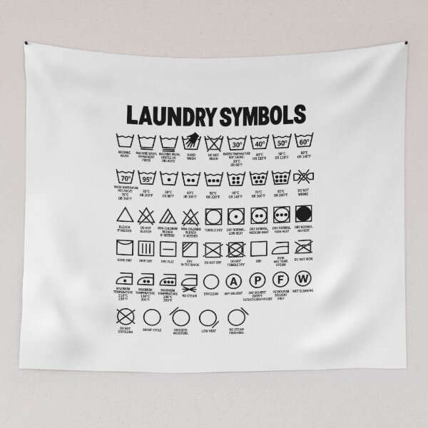 Item preview, Funny Laundry Symbols Care Chart Art designed and sold by elderberry.