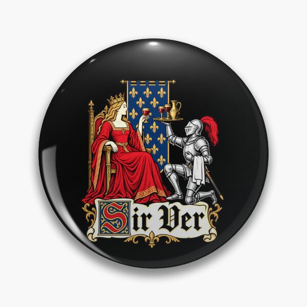Item preview, Funny Sir Ver Medieval Server Pun Wine Art designed and sold by elderberry.