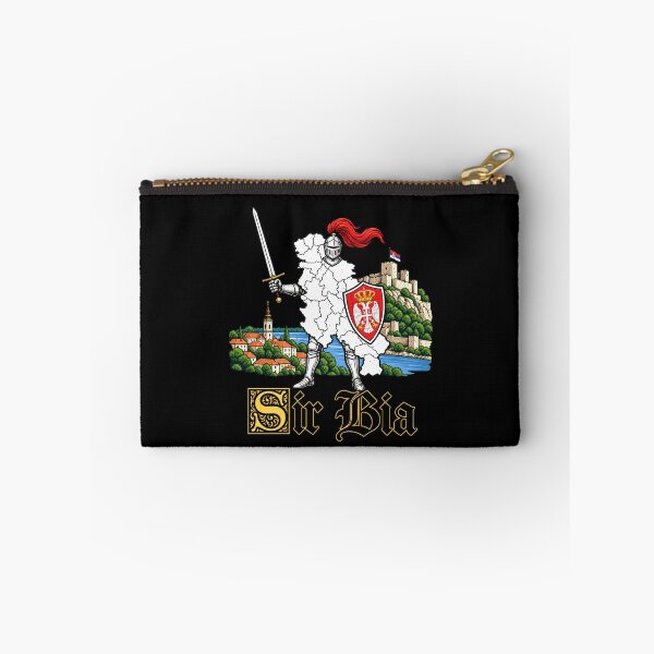 Item preview, Funny Ser Bia Heraldic Knight Heritage Serbia Pun Art designed and sold by elderberry.