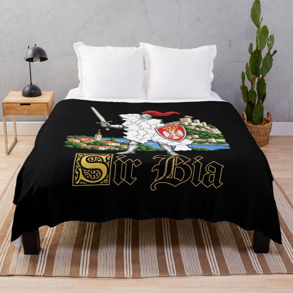 Item preview, Funny Ser Bia Heraldic Knight Heritage Serbia Pun Art designed and sold by elderberry.