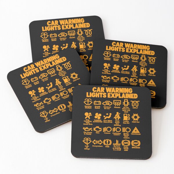 Item preview, Funny Car Warning Lights Explained Humor Art designed and sold by elderberry.