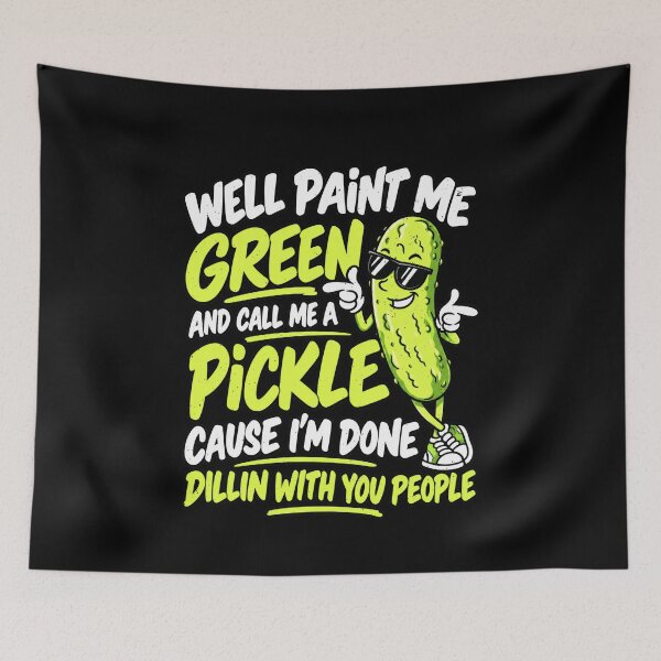 Item preview, Funny Done Dillin With People Pickle Pun Humor Art designed and sold by elderberry.