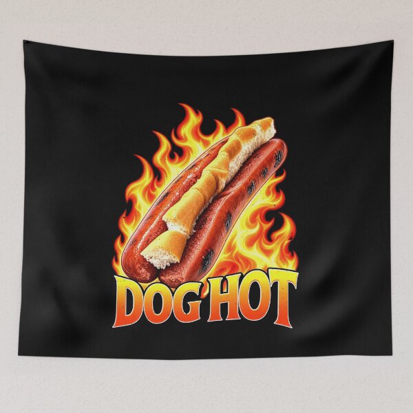 Item preview, Funny DOGHOT Spicy Reverse Hot Dog Grilling Humor Art designed and sold by elderberry.
