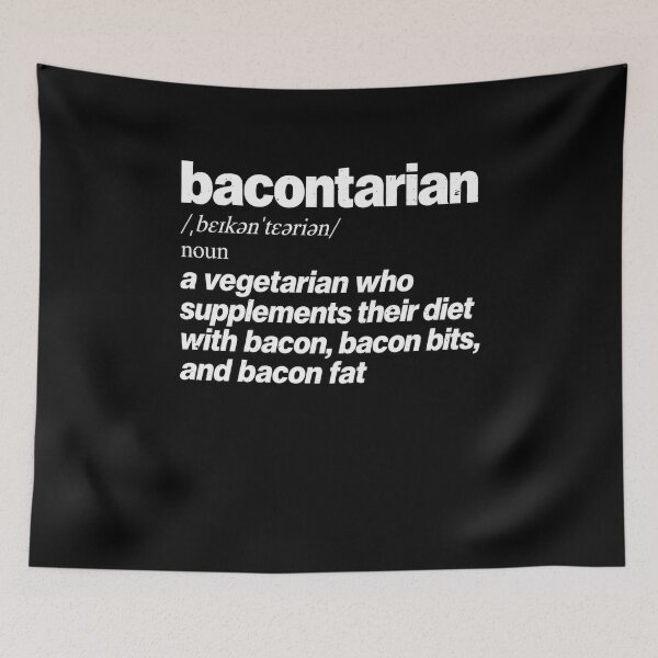 Item preview, Bacontarian Funny Vegetarian Definition designed and sold by elderberry.