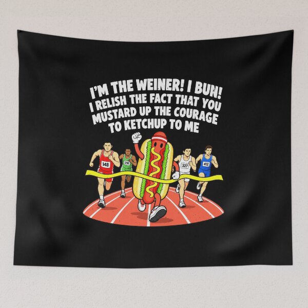 Item preview, Funny I'm The Weiner I Bun Hot Dog Race Pun Art designed and sold by elderberry.