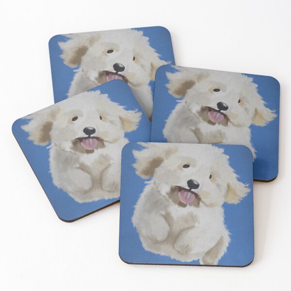 Item preview, Coton Yuza portrait painting  designed and sold by thehat24.