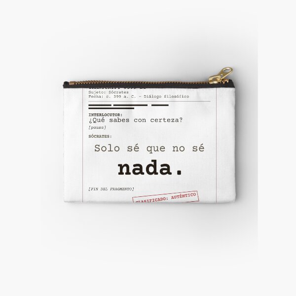 Item preview, Solo sé que no sé nada Sócrates transcript claro Español designed and sold by Will-to-Power.
