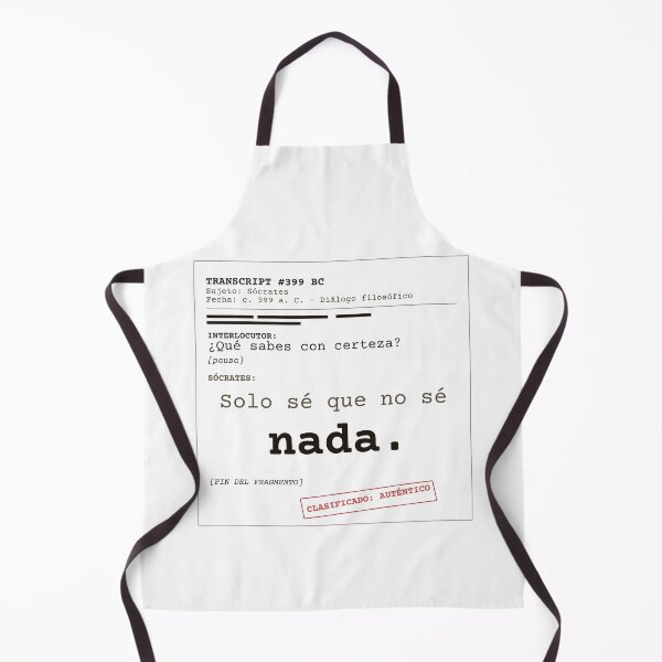 Item preview, I only know that I know nothing. Socrates transcript (clear Spanish) designed and sold by Will-to-Power.