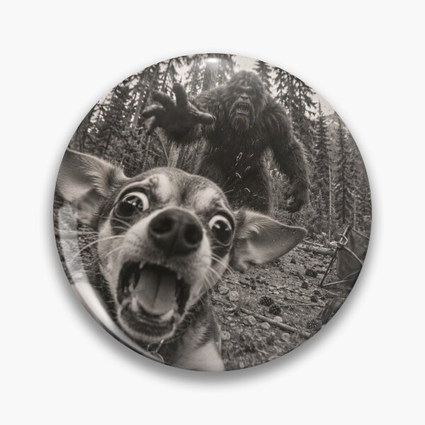 Item preview, Funny Chihuahua Selfie Running From Bigfoot in the Forest designed and sold by will freed18.