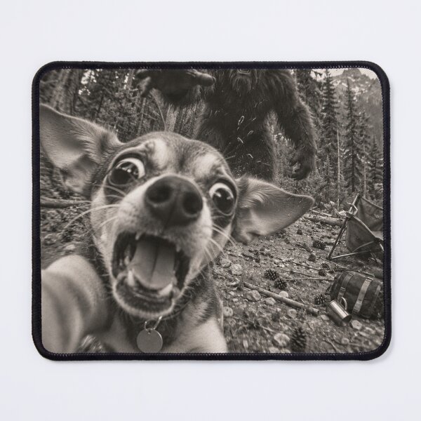 Item preview, Funny Chihuahua Selfie Running From Bigfoot in the Forest designed and sold by will freed18.