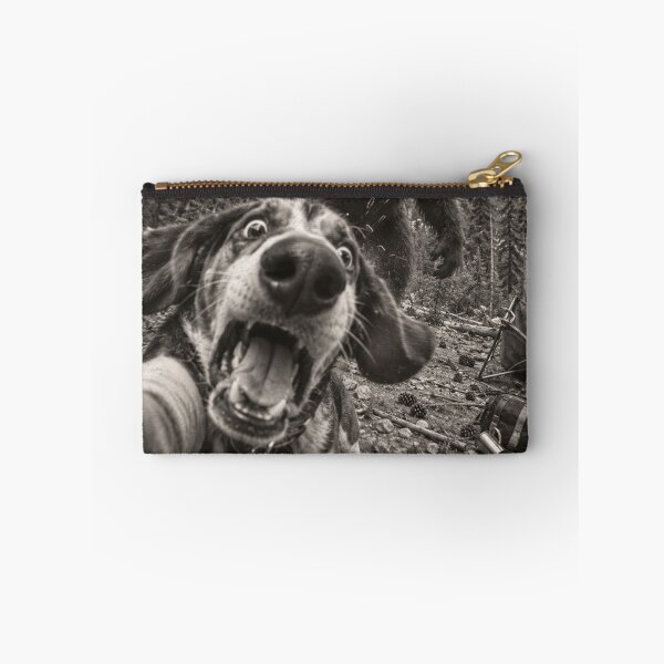 Item preview, Funny Hound Dog Selfie Chased by Bigfoot in the Woods designed and sold by will freed18.