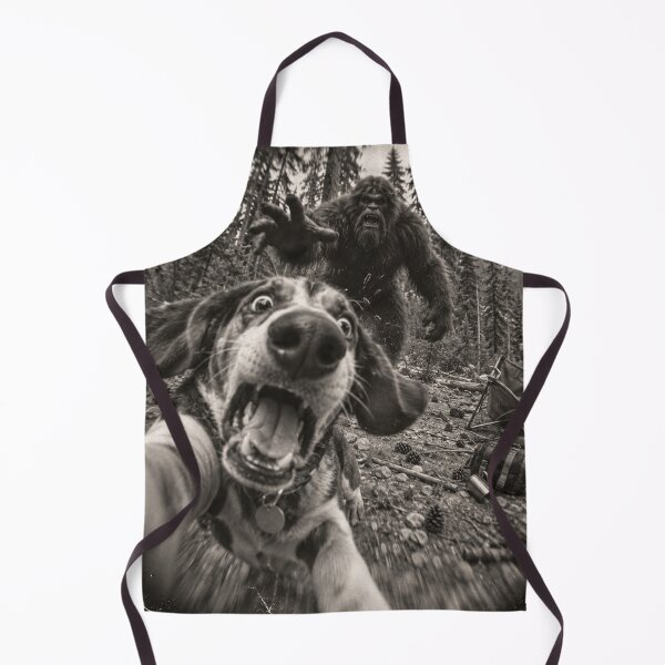 Item preview, Funny Hound Dog Selfie Chased by Bigfoot in the Woods designed and sold by will freed18.