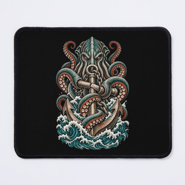 Item preview, Kraken Crushing an Anchor – Deep Sea Monster designed and sold by Ravendge.