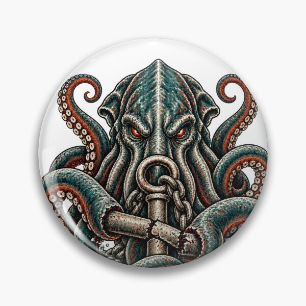 Item preview, Kraken Crushing an Anchor – Deep Sea Monster designed and sold by Ravendge.