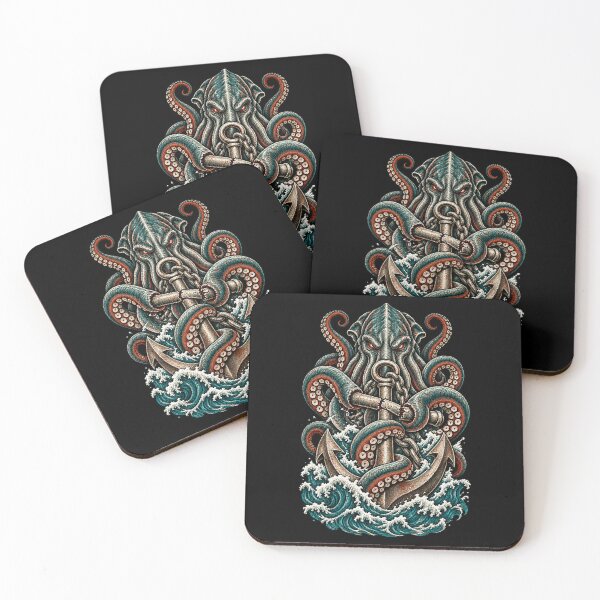 Item preview, Kraken Crushing an Anchor – Deep Sea Monster designed and sold by Ravendge.