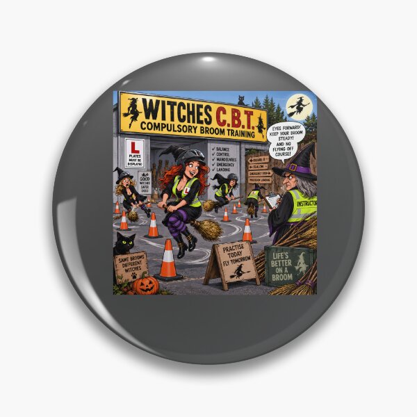 Item preview, Witches CBT Funny Compulsory Broom Training designed and sold by Hornace88studio.