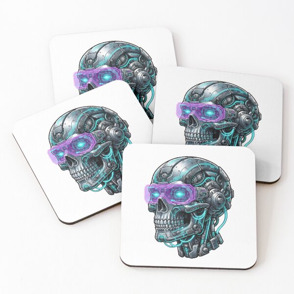 Item preview, Futuristic Cyberpunk Cyborg Skull With Visor designed and sold by Rahat3344.