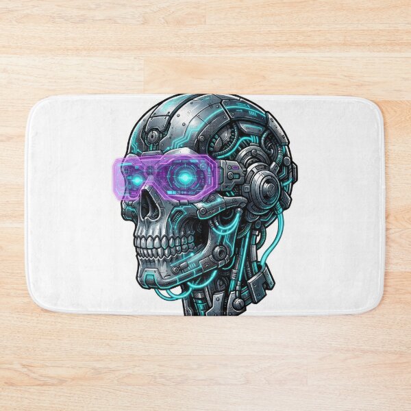 Item preview, Futuristic Cyberpunk Cyborg Skull With Visor designed and sold by Rahat3344.