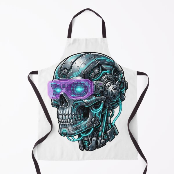 Item preview, Futuristic Cyberpunk Cyborg Skull With Visor designed and sold by Rahat3344.