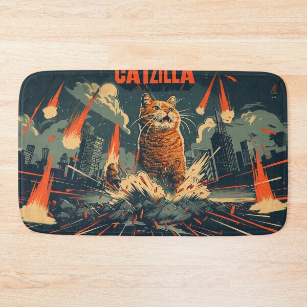Item preview, Catzilla Giant Cat Monster Funny Poster designed and sold by Smart Art 42.