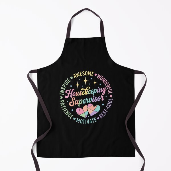 Item preview, Housekeeping Supervisor Rainbow Heart Retro Quote designed and sold by SofenArt.