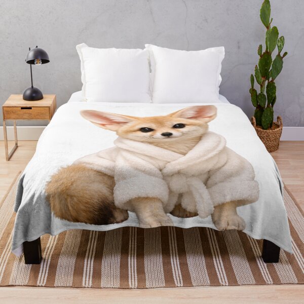 Item preview, Fennec Fox Fluffy Bathrobe designed and sold by Sillytoe.