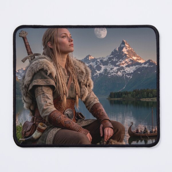 Item preview, Viking Shieldmaiden Beneath the Moon designed and sold by VALKYRAART53.