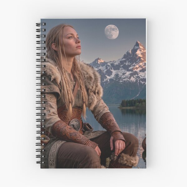 Item preview, Viking Shieldmaiden Beneath the Moon designed and sold by VALKYRAART53.