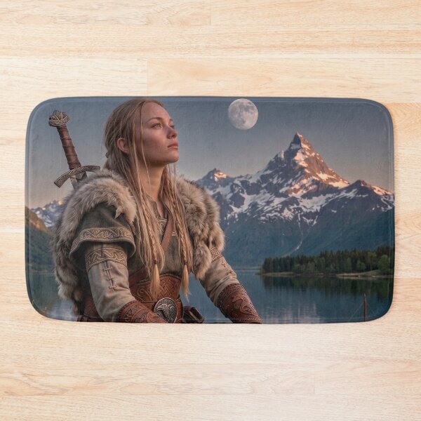 Item preview, Viking Shieldmaiden Beneath the Moon designed and sold by VALKYRAART53.