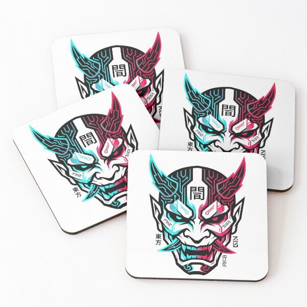 Item preview, Cyberpunk Japanese Oni Mask Tech Art designed and sold by Rahat3344.