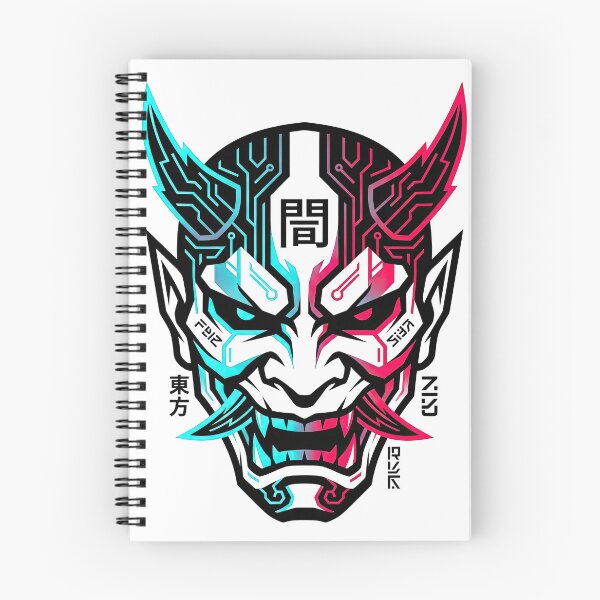 Item preview, Cyberpunk Japanese Oni Mask Tech Art designed and sold by Rahat3344.