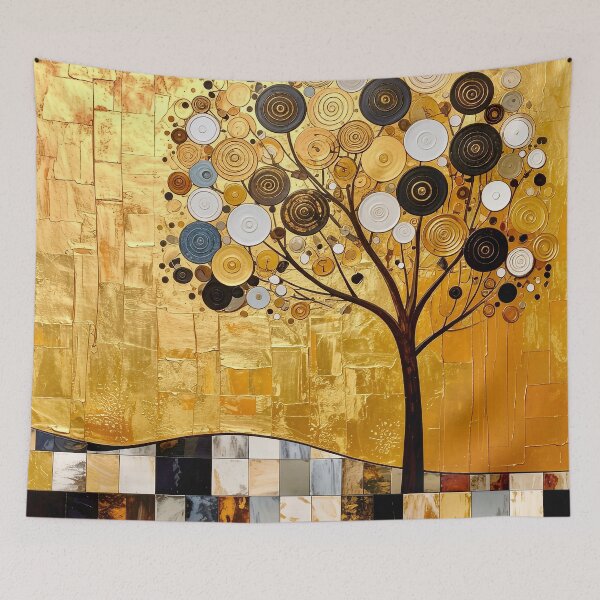 Item preview, Golden Tree of Life in Gustav Klimt Style designed and sold by Vicky Brago-Mitchell®.