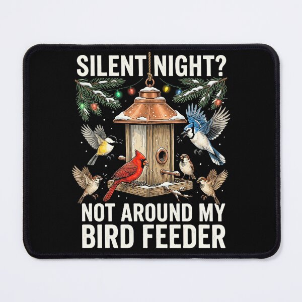 Item preview, Silent Night Not Around My Bird Feeder Funny Birdwatcher Cardinal Christmas Design designed and sold by 519xdesign.